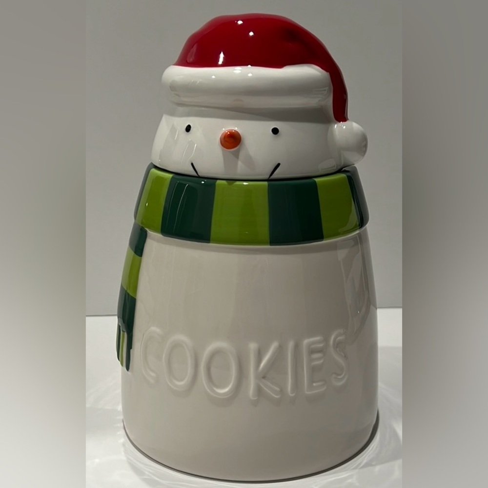 🔥Clearance- Hallmark Christmas Ceramic Snowman Cookie Jar